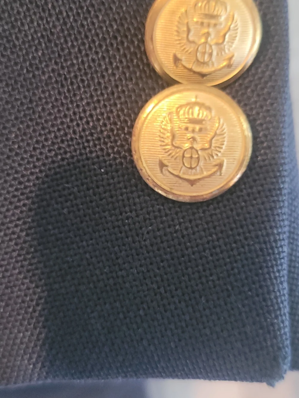 Men's Navy Sport Coat with Gold Buttons